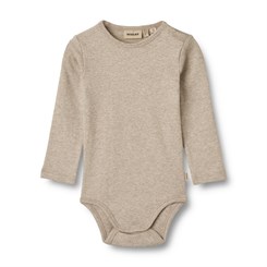 Wheat rib Body LS Spencer - Gravel melange